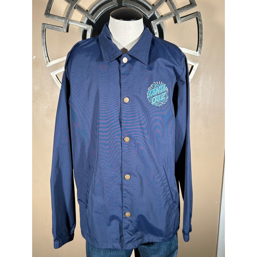 Santa Cruz Skateboards Navy‎ Blue Coaches Jacket Menswear small